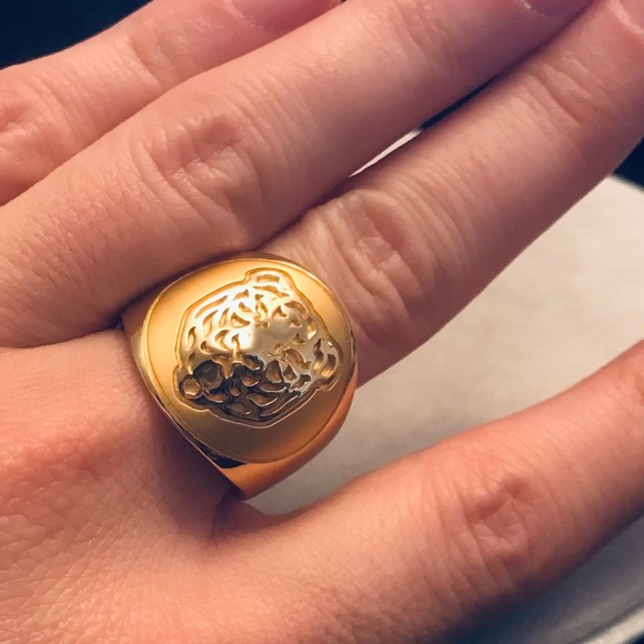 Unisex 🇪🇸 Carrera y Carrera 18K Gold Fiera Tiger Signet Ring - Picture 9 of 16